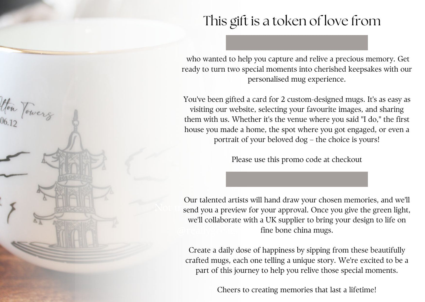 Personalised Mug Set Gift Card