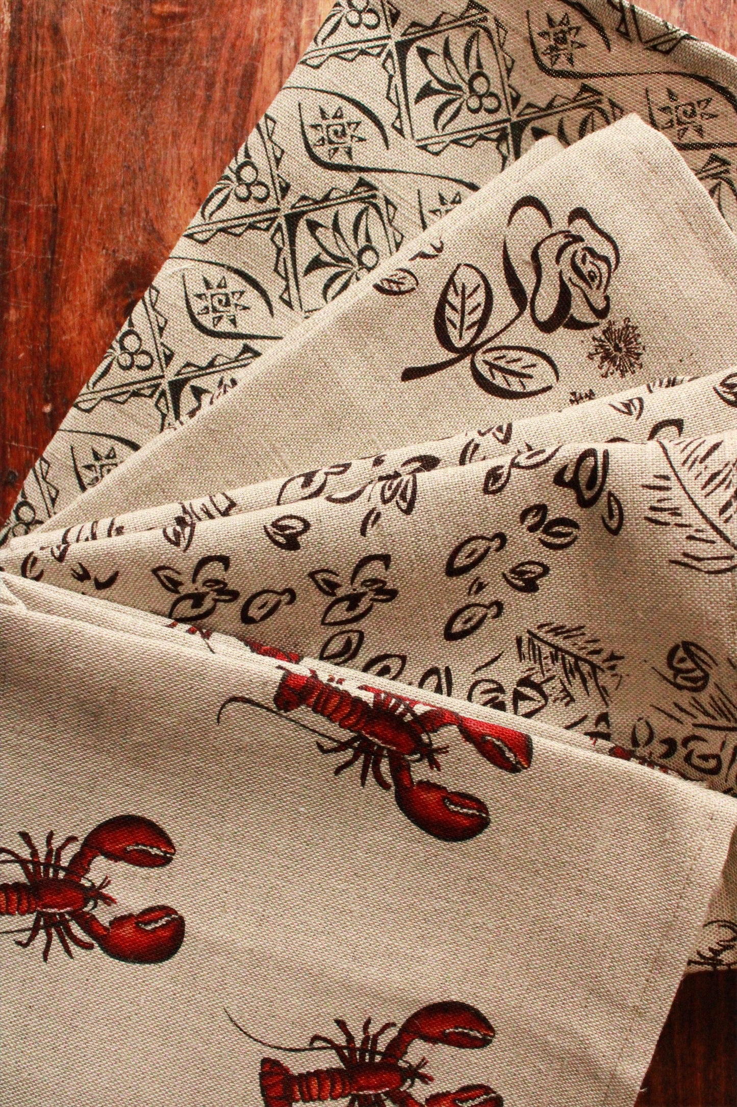 Bali Tea Towel - Red Lobster