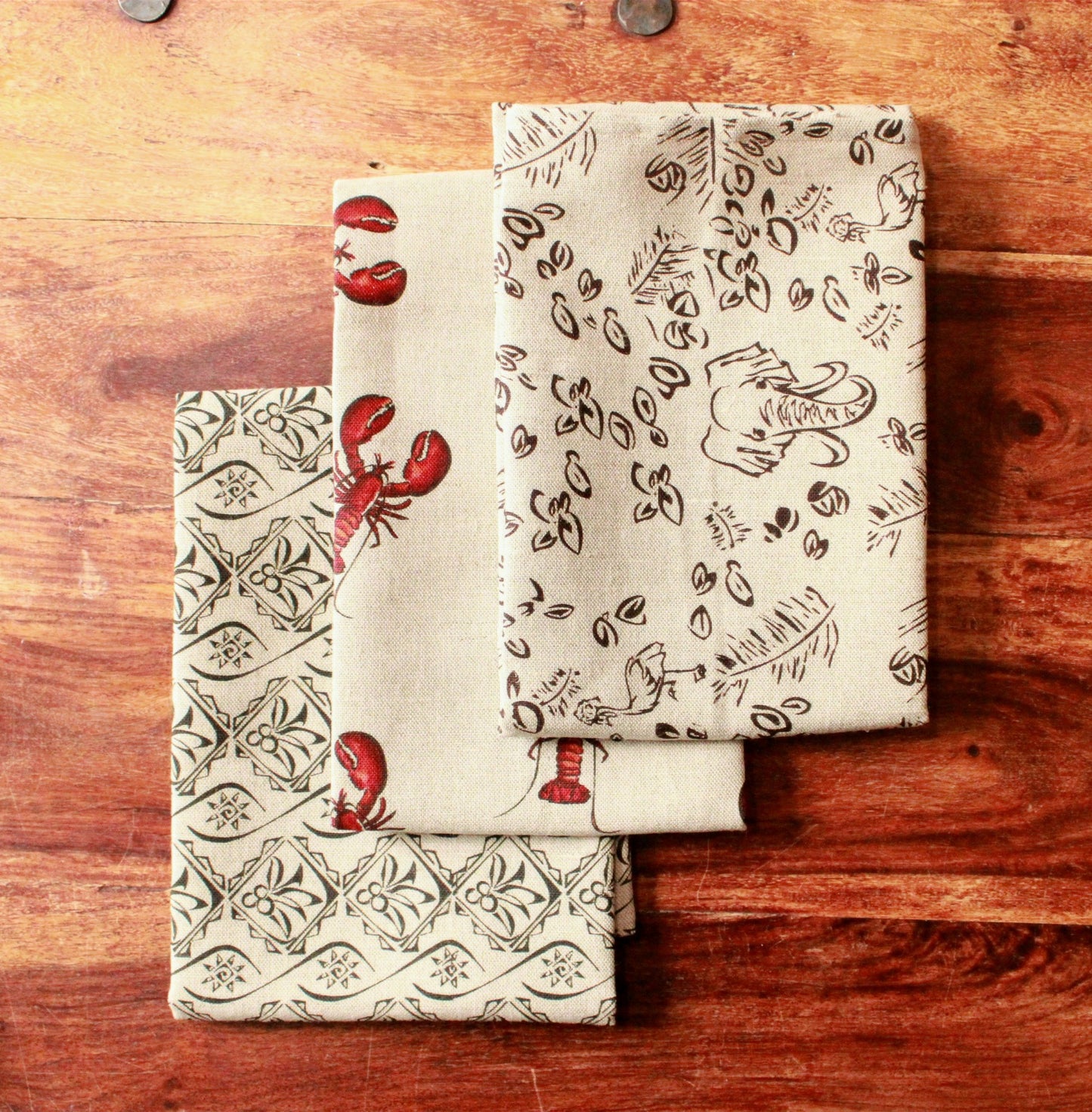 Bali Tea Towel - Red Lobster