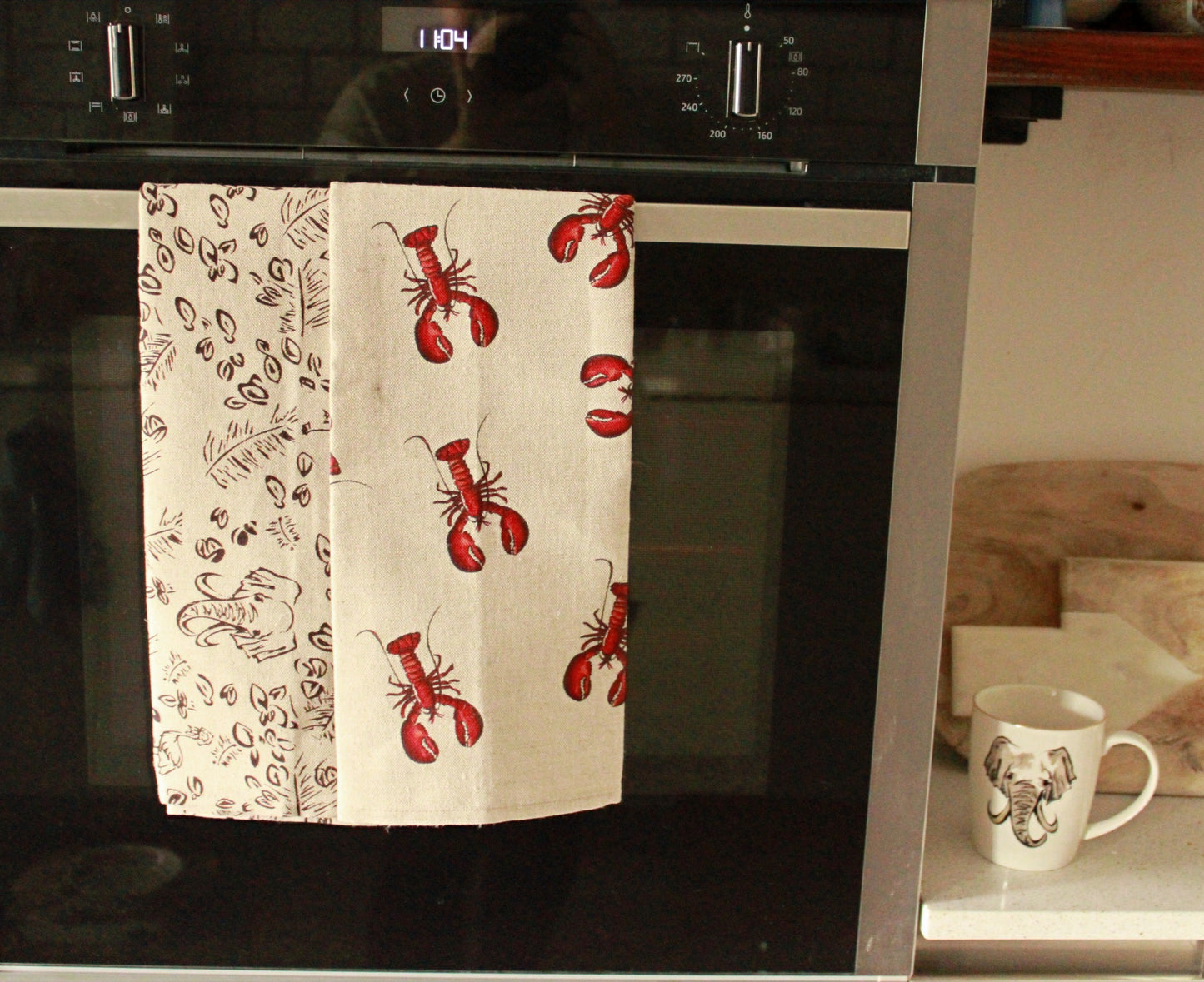 Bali Tea Towel - Red Lobster