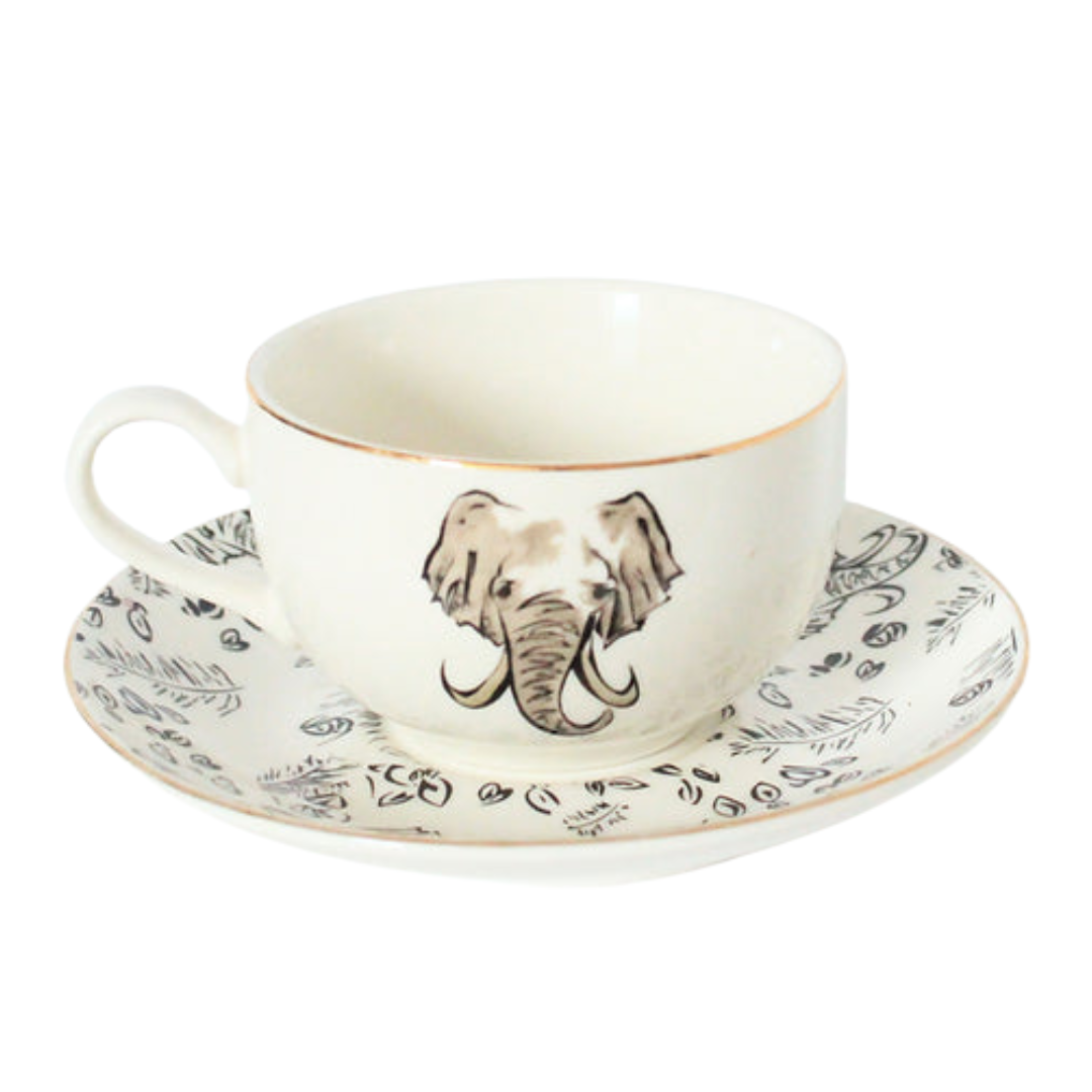 Kenya Tea Cup and Saucer Set of 2