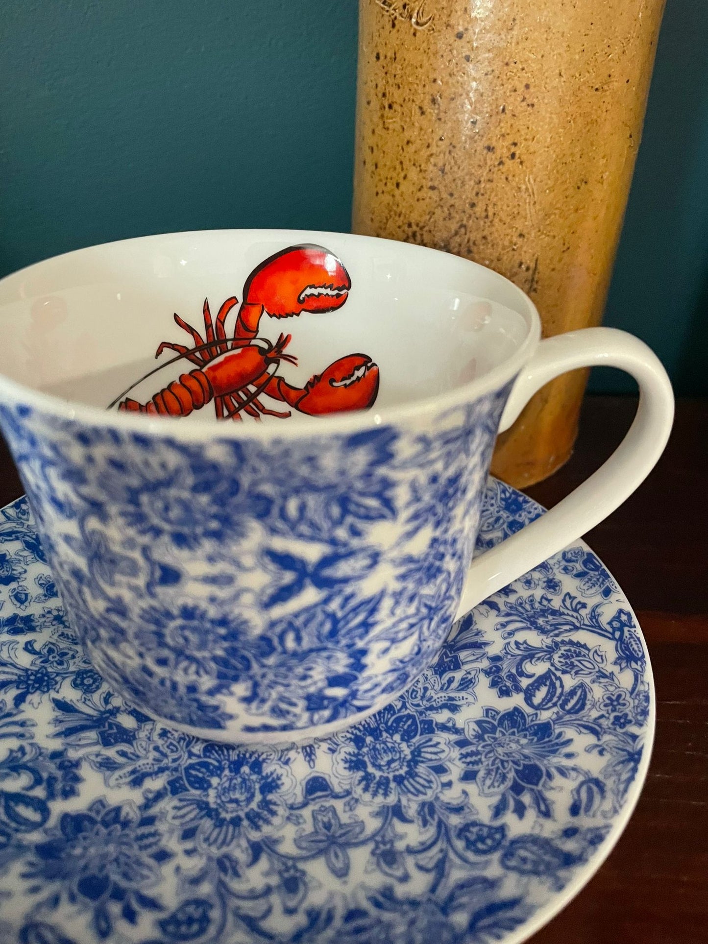 Bali Lobster Tea Cup & Saucer