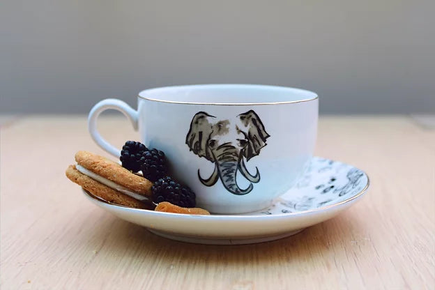 Kenya Tea Cup and Saucer Set of 2