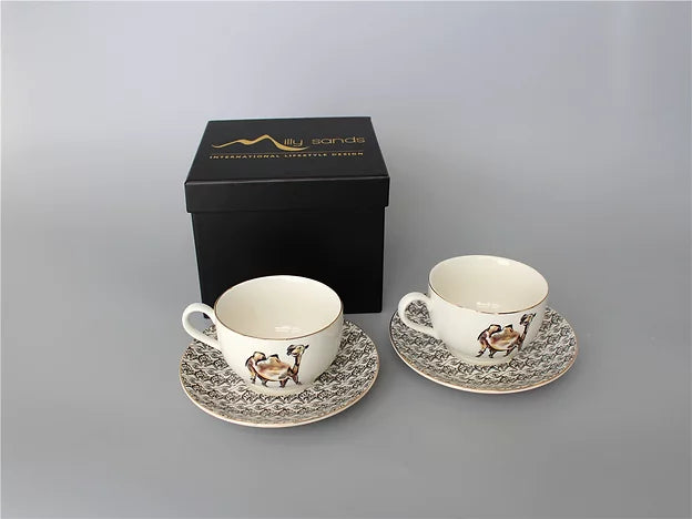 Bedouin Tea Cup and Saucers  (set of 2)
