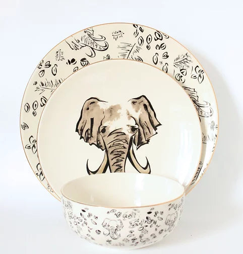 Elephant top dinner set