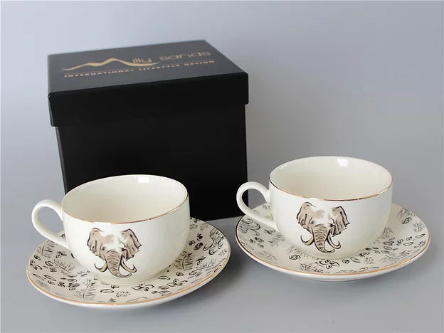 Kenya Tea Cup and Saucer Set of 2