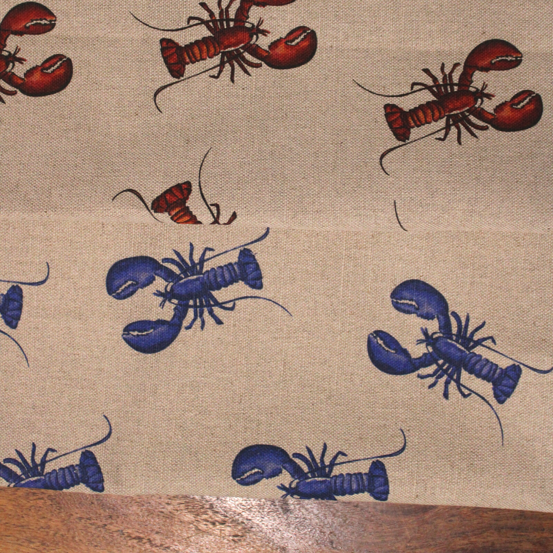 Set of 2 Tea Towels - Cooked and Uncooked Lobster
