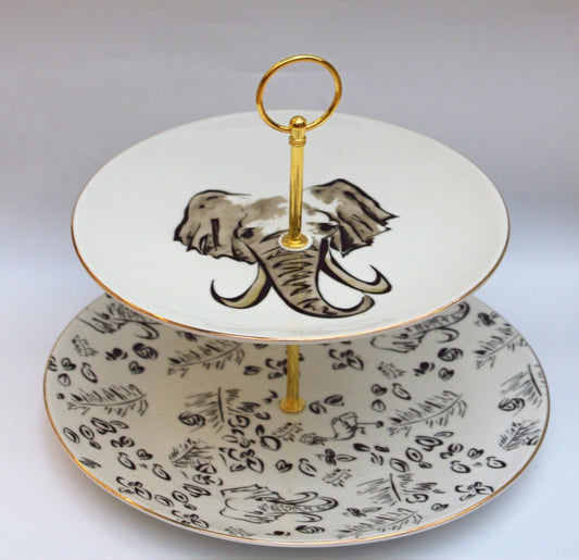 Kenya 2-Tier Cake Stand