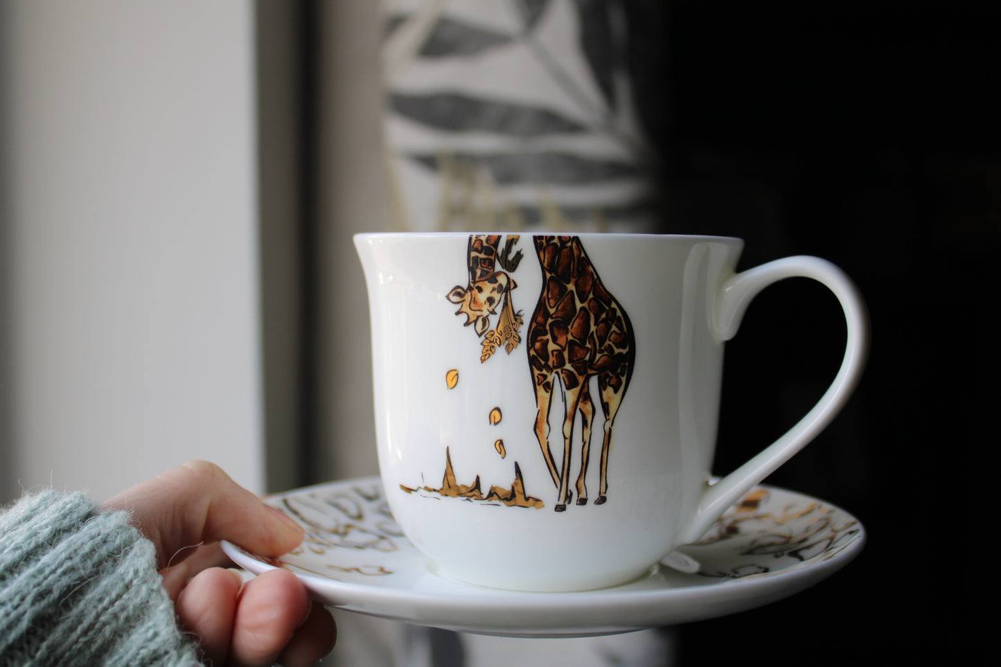 Amboseli Giraffe Tea Cup & Saucer