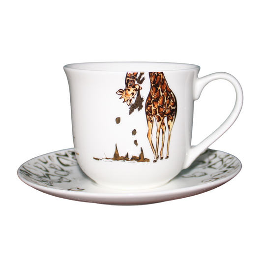 Amboseli Giraffe Tea Cup & Saucer