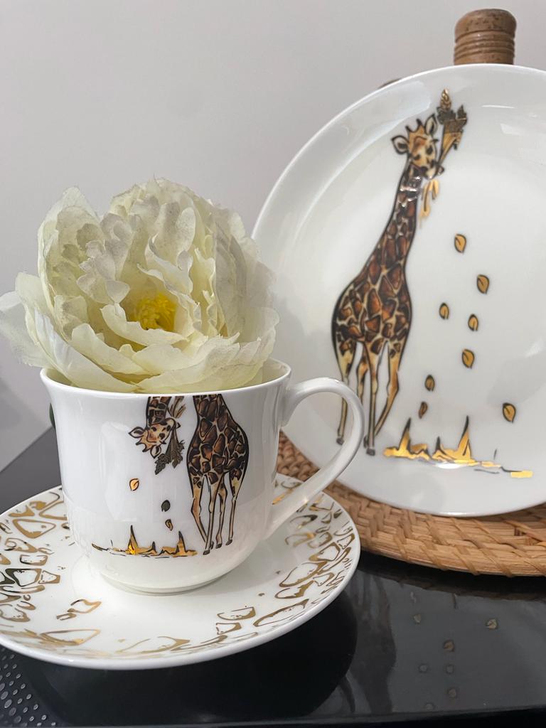 Amboseli Giraffe Tea Cup & Saucer